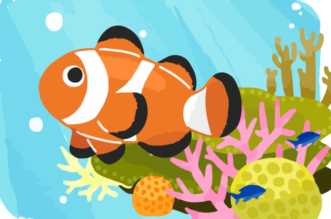 海洋散骨プラン IMAGE05(クマノミプラン イメージイラスト)